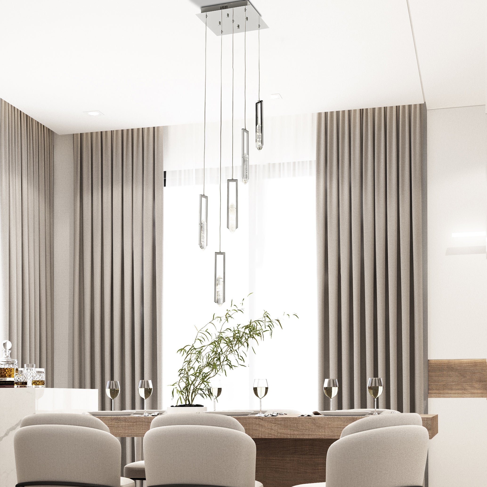 Elysian 5 Light Chandelier // Chrome