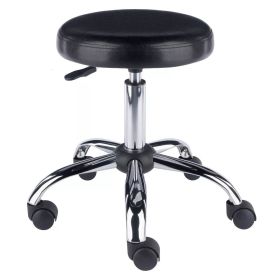 Clark Adjustable Height Swivel Bar Stool with Cushion Black