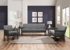 Gray Accent Chair 1pc Solid Wood Mission Arm Cushion Back Classic Living Room Furniture Antique Gray Wooden