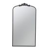 66" x 36" Full Length Mirror, Arched Mirror Hanging or Leaning Against Wall, Large Black Mirror for Living Room