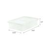 28 Quart Under Bed Plastic Storage Box, Clear, Set of 4