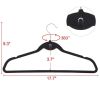 Non Slip Velvet Clothing Hangers, 100 Pack, Black