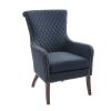 27" Accent Chair,Wood High-Density Foam Modern Style For Living Room, Blue