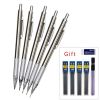 0.3/0.5/0.7/0.9/1.3/2.0mm Mechanical Pencil Set Full Metal Art Drawing Painting Automatic Pencil With Leads,Office School Supply